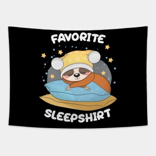 Cute Little Sloth Sleeping Nap Favorite Sleep time Pajama Tapestry