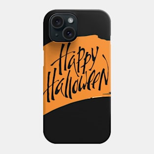 PUMPKIN happy hallowen simple black orange Phone Case