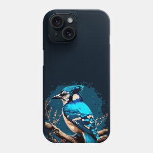 Blue Jay on a Branch Phone Case