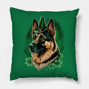 German Shepherd St. Patrick's day Pillow