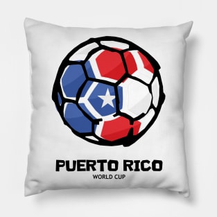 Puerto Rico Football Country Flag Pillow