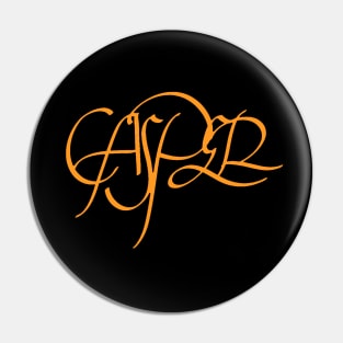 Casper Black & Orange Name Pin