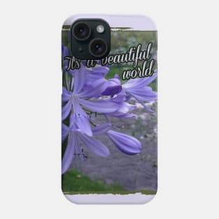 beautiful blue flower on the river Phone Case