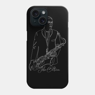 Coltrane's jazz line art (bright line) Phone Case