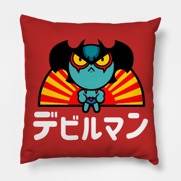 ChibiDebiru II  (Collab with Evasinmas) Pillow by demonigote