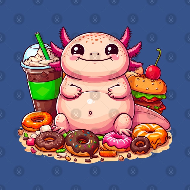 Snacks + Axolotl = Snaxolotl by Ghost on Toast