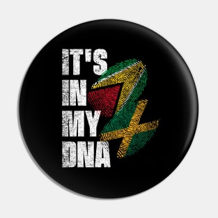 Jamaican And Guyanese Mix DNA Flag Heritage Pin