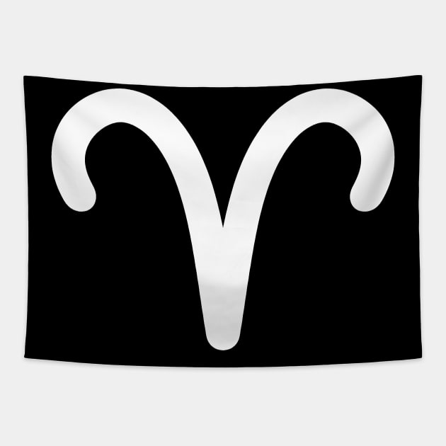 Aries Zodiac Sign Only - Minimal DM Tapestry by Minimal DM