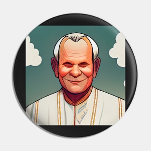 Pope John Paul II | Comics Style Pin