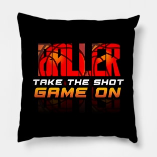 Baller Take The Shot Game On - Basketball Graphic Quote Pillow