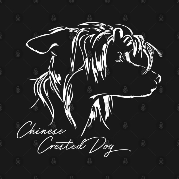 Proud Chinese Crested dog portrait by wilsigns