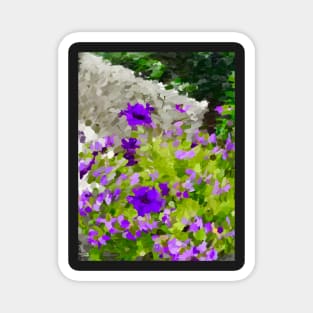 Abstract purple Petunia flower design Magnet