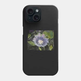 purple passion flower painting Phone Case