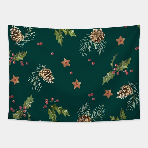 Christmas symbols Tapestry by Make It Simple