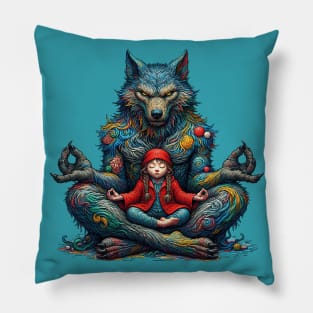 Wolf Meditation Pillow