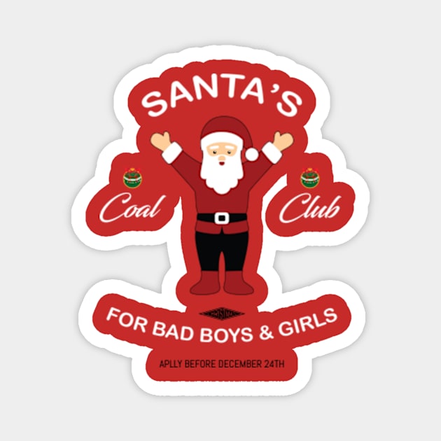 Santa's Coal Club Magnet by AdultSh*t