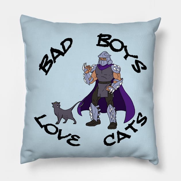 Bad Boys Love Cats #3 Pillow by BradyRain
