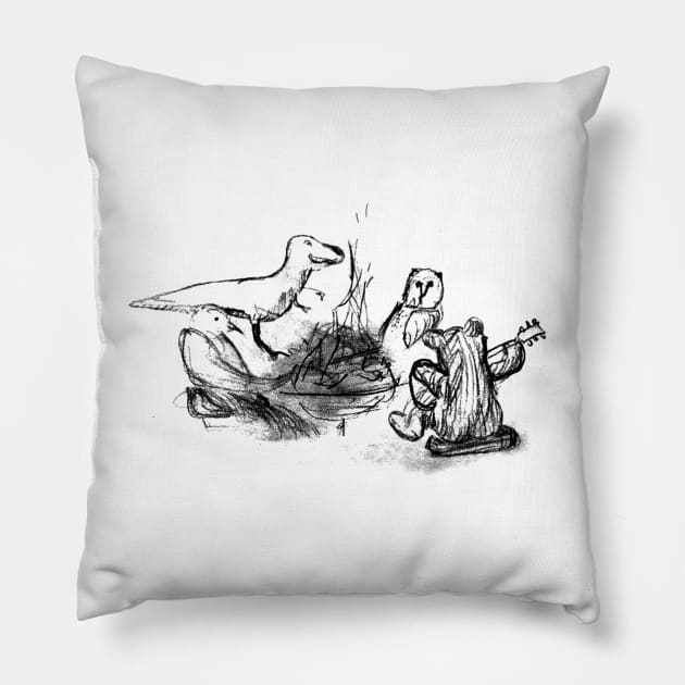 Big Thief Dragon New Warm Mountain I Believe In You Halftone Design Pillow by SOMASHIRTS