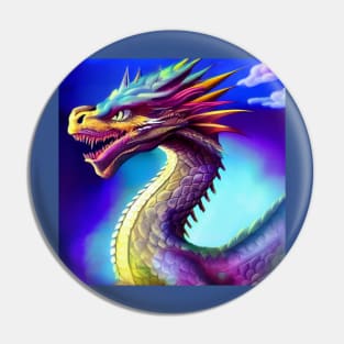 Purple and Gold Cloud Dragon Pin