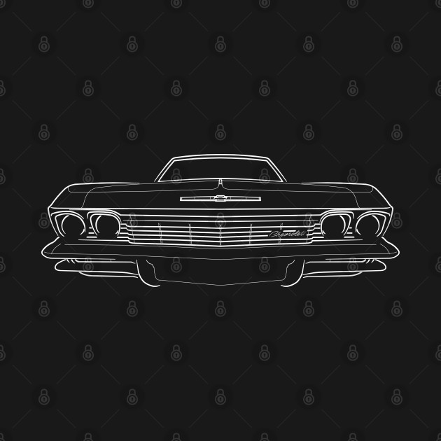 front/profile - 1965 Chevrolet Impala - stencil, white by mal_photography