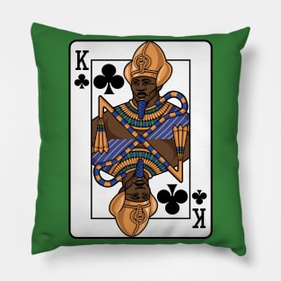 Black King Of Clubs Pillow