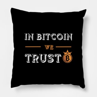 In Bitcoin We Trust Crypto Money Cryptocurrency Btc Coin Pillow