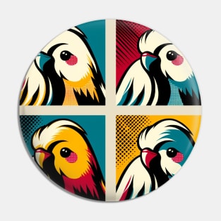 Pop Lovebird Art - Cool Birds Pin