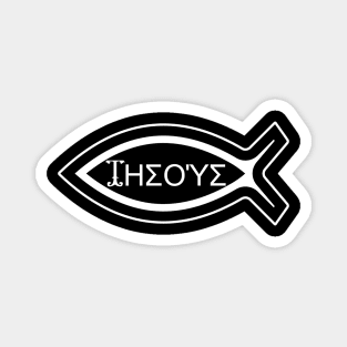 Jesus Greek with Ichthys fish Magnet