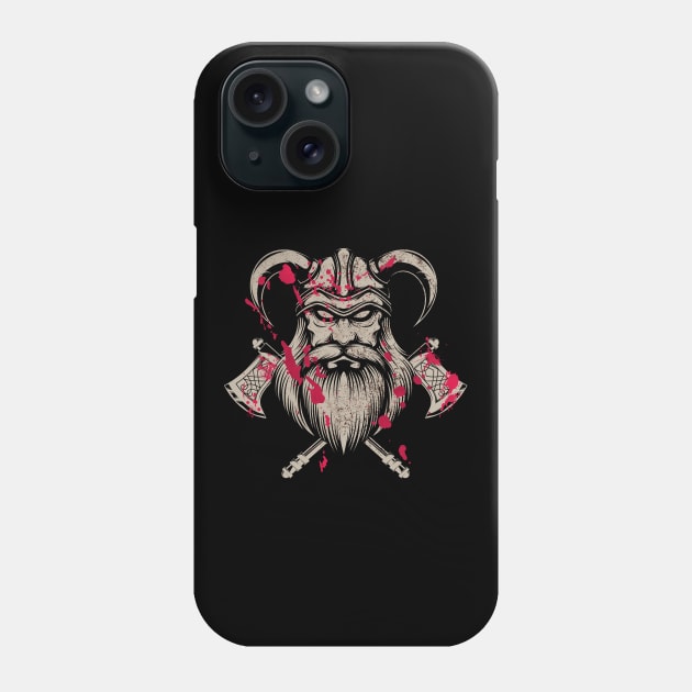 Norse Warrior Viking Helmet Nordic Phone Case by Foxxy Merch