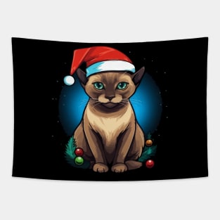 Tonkinese Cat Christmas Tapestry