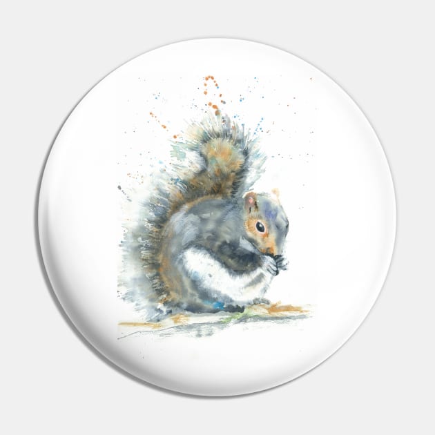 Grey Squirrel Pin by CorinneMatus