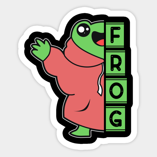 Funny Cool Frog - Funny Frog - Sticker