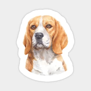 Beagle Watercolor Art Magnet