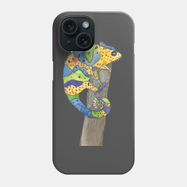 Tree Hugger Chameleon :: Reptiles and Amphibians Phone Case by Platinumfrog