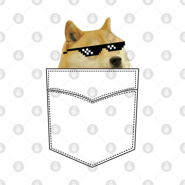 Pocket Doge with Sunglasses by itsumi