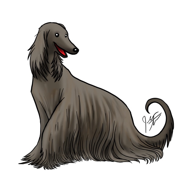 Afghan Hound Black by Jen's Dogs Custom Gifts and Designs