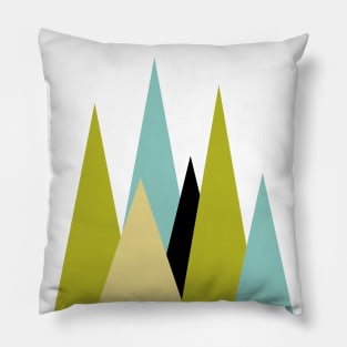 Mid Century Modern Triangles Pillow