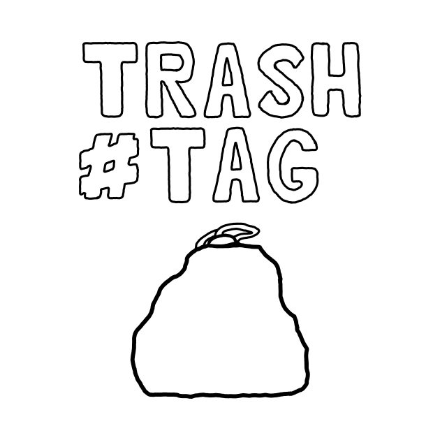 Trashtag hand draw design outline version 2 by KritwanBlue