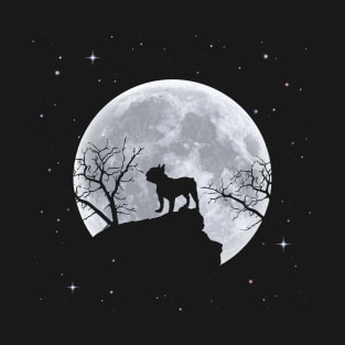 French Bulldog Moon Halloween Funny T-Shirt