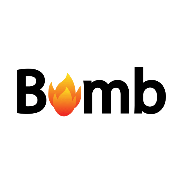 Bomb typographic logo design by CRE4T1V1TY