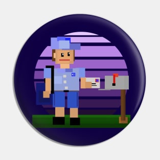 Mailman Pixel Cube Delivery Pin