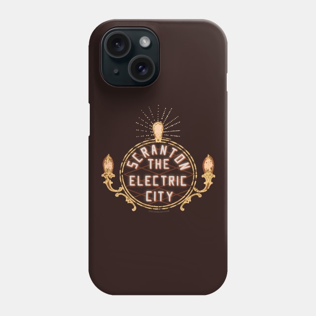 Scranton Pennsylvania Electric City Sign Phone Case by sentinelsupplyco