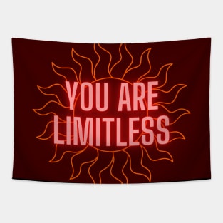 You are Limitless Maroon Sun Tapestry