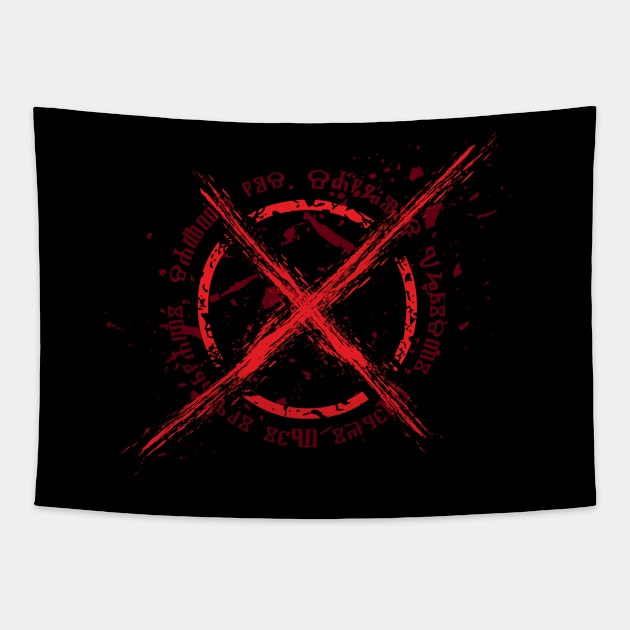 X Emblem Tapestry by kostjuk