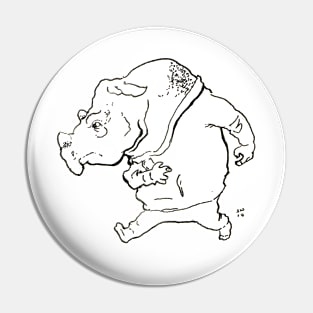 Jogging Rhino Pin