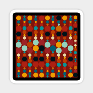 retro funky 1970's style pattern Magnet