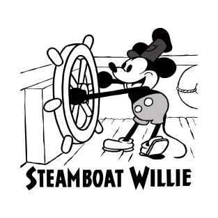 Steamboat Willie Nostalgia - Vintage Animation Print T-Shirt