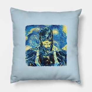 Black bolt Van Gogh Style Pillow