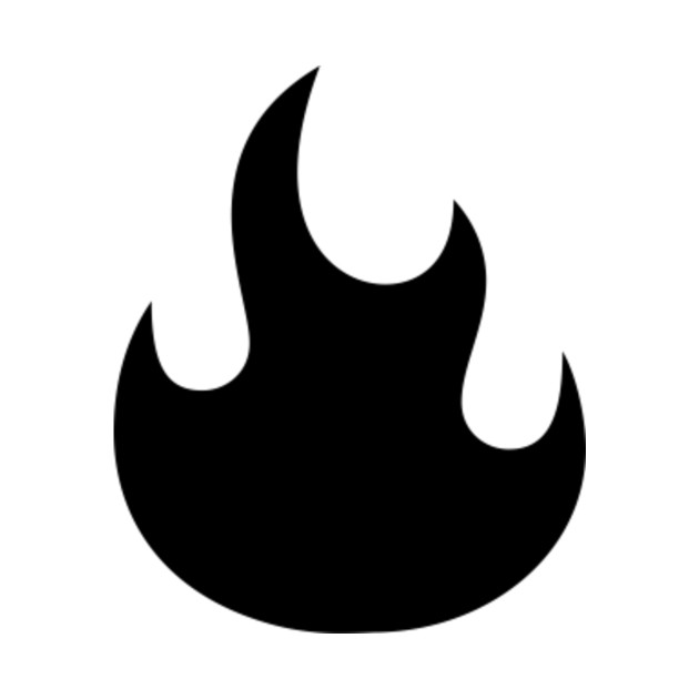 Fire Silhouette Design Embroidery
