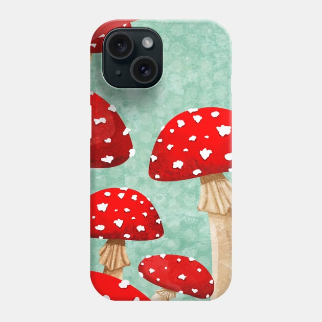 Mushrooms Phone Case by KatherineBlowerDesigns